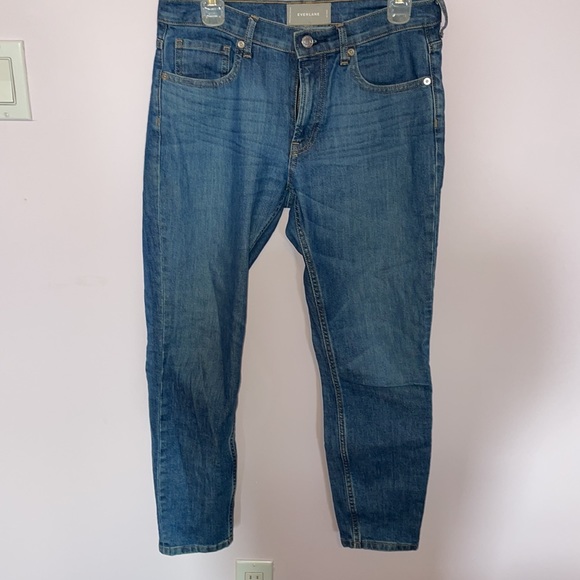 Everlane skinny ankle length blue jeans - Picture 5 of 6